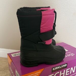 Black and Pink Winter Boots